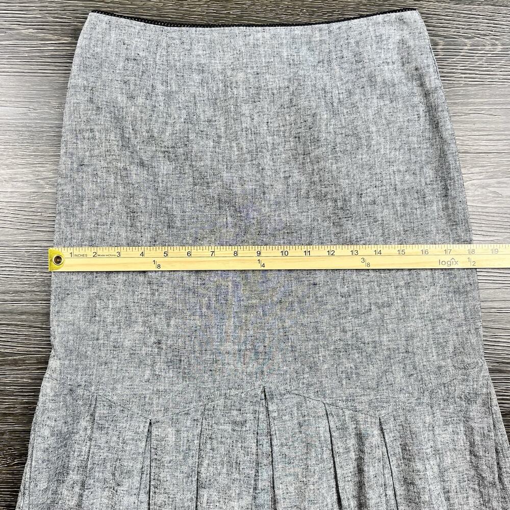 Vintage Byer Womens Linen Blend‎ Gray Trumpet Skirt Size 7 Secretary Office Y2K - Picture 7 of 11